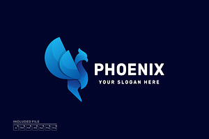 Phoenix Gradient Logo Vector, a Branding & Logo Template by yuanesei