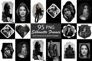 Silhouette Frames PNG Photo Overlays