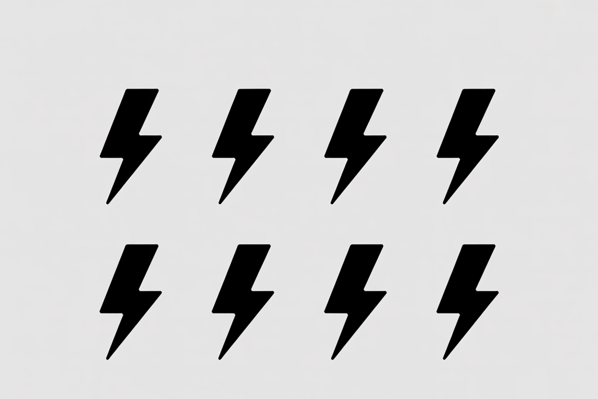 A bold set of lightning bolt icons, an Illustration by Amazin_art (Photo 11 of 13)