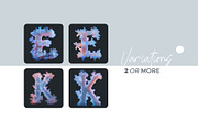 Luminescent Corals Letters Overlays, a Symbol Font by PhotoSpirit (Thumbnail 2 of 8)