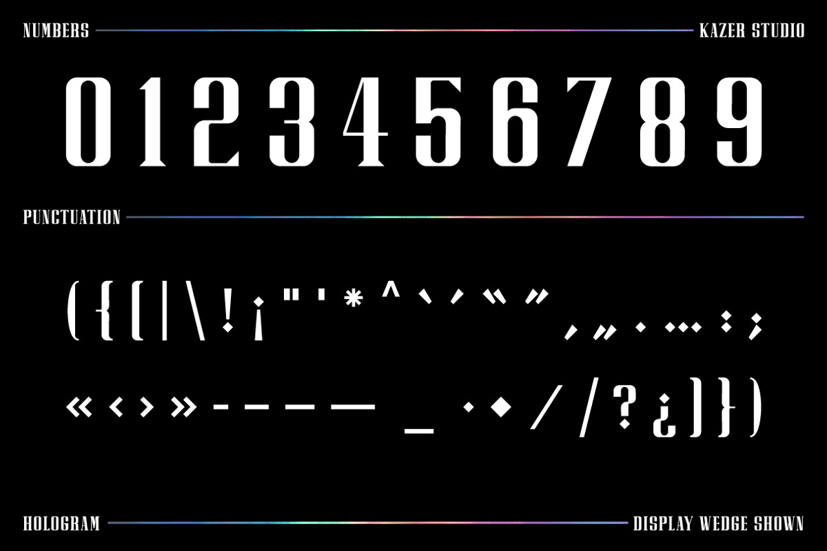 HOLOGRAM - Display Font, a Serif Font by KAZER STUDIO (Photo 10 of 11)
