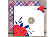 Royal Blue Floral Digital Papers, a Pattern Graphic by JennyL Designs (Thumbnail 2 of 3)