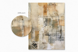 Muted Collage Paintings