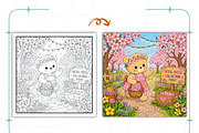 Cozy Floral Moments Coloring Pages, a Decorative Illustration by Ink Gallery (Thumbnail 7 of 8)