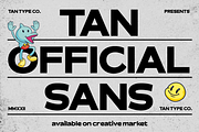 TAN - OFFICIAL, a Sans Serif Font by TanType (Thumbnail 1 of 11)