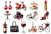 Parisian Summer Clipart, an Illustration by Dream Creation (Thumbnail 3 of 4)