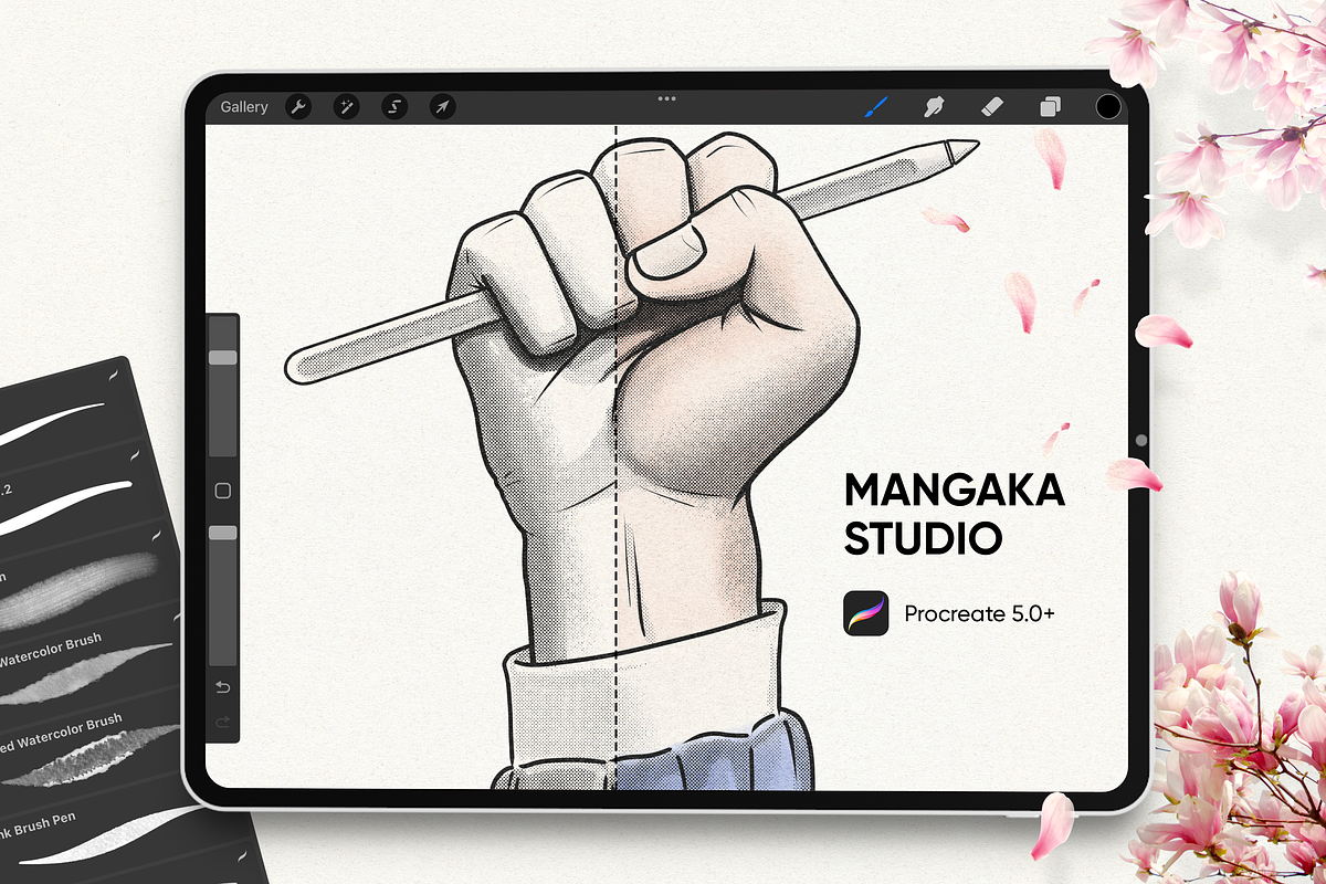 Mangaka Studio for Procreate, a Brush Add-On by Jinro (Photo 1 of 13)