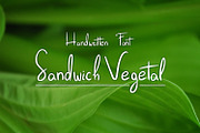 Sandwich Vegetal, a Script Font by Carolina Valtuille (Thumbnail 1 of 2)