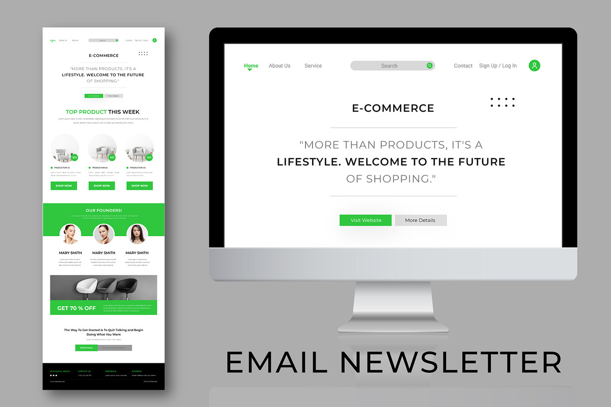 Business Promotion Email Newsletter, a Stationery Template by MightyDesign (Photo 1 of 8)