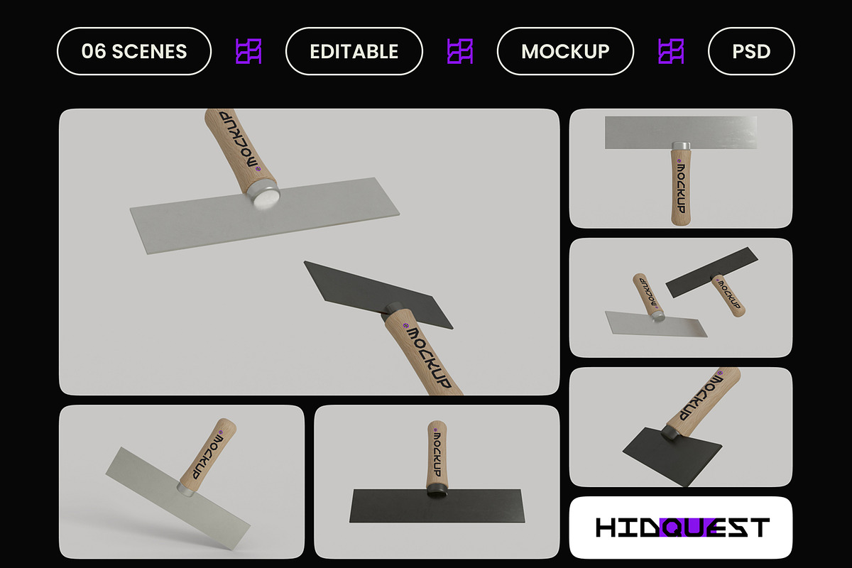 Hand Garden Scraper Mockup, a Household Mockup by hiddemaru (Photo 2 of 4)