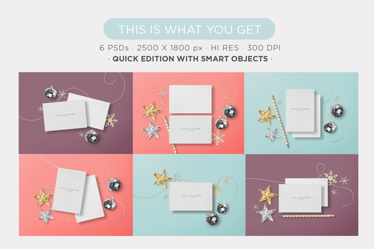 Mockup - Holiday Postcard, a Print Template by tomodachi studio (Photo 2 of 4)