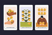 Suit of Pentacles tarot cards set, an Illustration by Good Studio (Thumbnail 5 of 6)