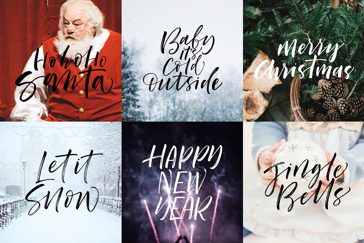 Christmas lettering collection., an Illustration by Asya Mix (Photo 2 of 13)