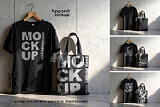 T-Shirt & Tote Bag Mockups Vol. 2, a Shirt Mockup by BMACHINA Labs. (Thumbnail 3 of 6)