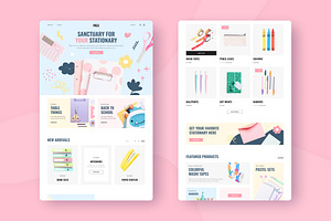 Stationary Store Landing Page