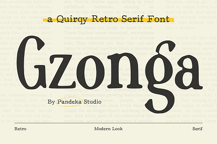 Gzonga - Retro Charm Serif