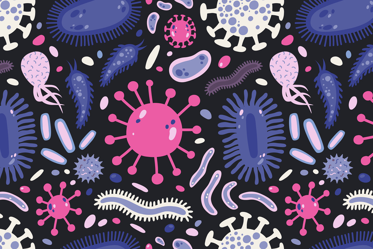 Microbes set and seamless, an Animal Illustration by Good Studio (Photo 6 of 14)