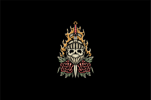Skull Knight Design, an Illustration by nomlimo.com