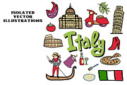 Cartoon vector map of Italy +bonus, a Food Illustration by Nata Savina Art (Thumbnail 2 of 3)