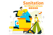 10 Sanitation Vector Illustration, a Person Illustration by denayunebgt (Thumbnail 1 of 4)