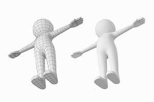 Stylized Stickman In T-Pose