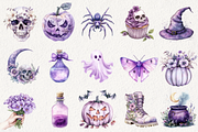 Pastel Halloween Clipart, an Illustration by NadiaTheronArt (Thumbnail 4 of 5)