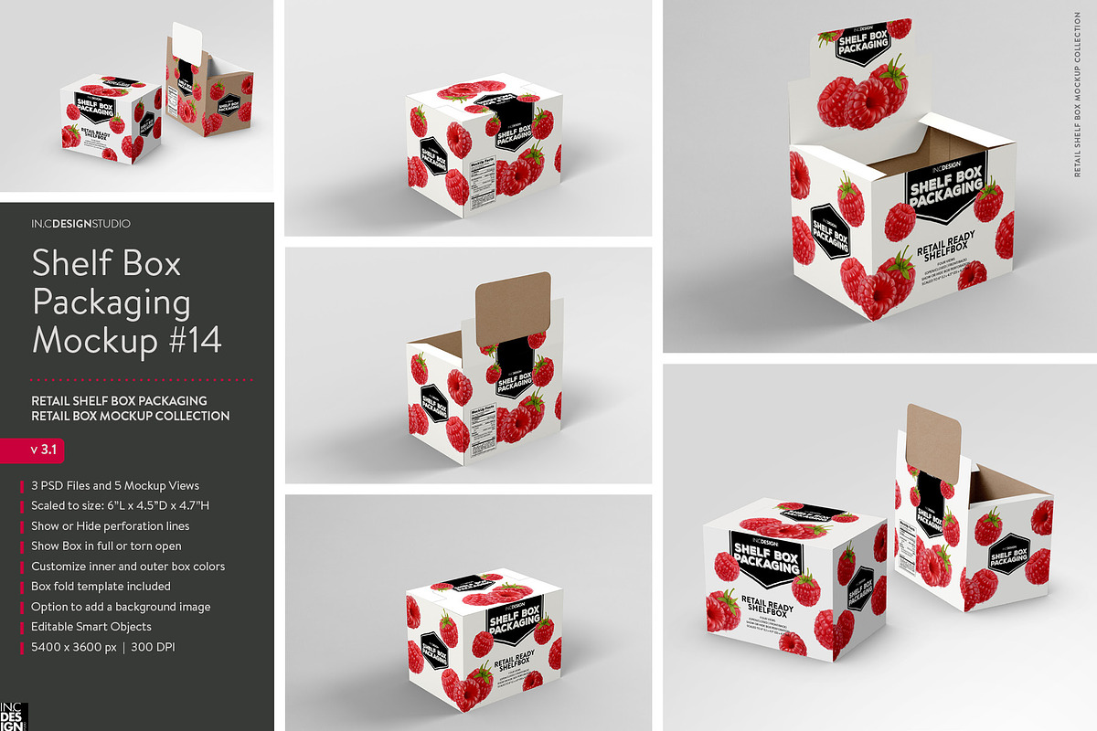 Retail Shelf Box Packaging MockUps3, a Packaging Mockup by INCDesign (Photo 3 of 6)