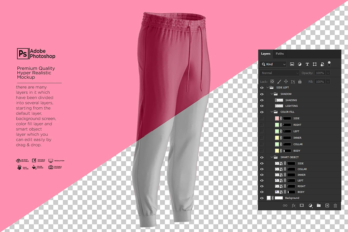 Men's Sport Pants Mockup, a Hoody Mockup by Nanggroe Scripting (Photo 7 of 9)