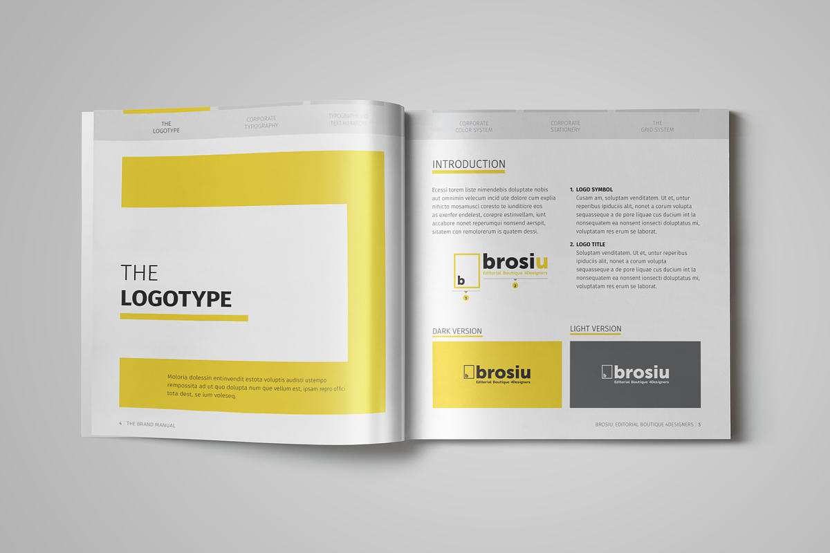 Brand Manual Square, a Brochure Template by StockInDesign (Photo 2 of 10)