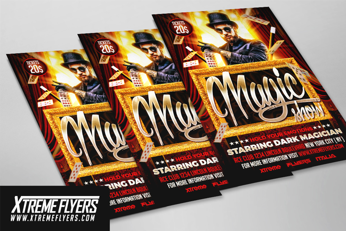 Magic Show Flyer, a Flyer Template by XtremeFlyers