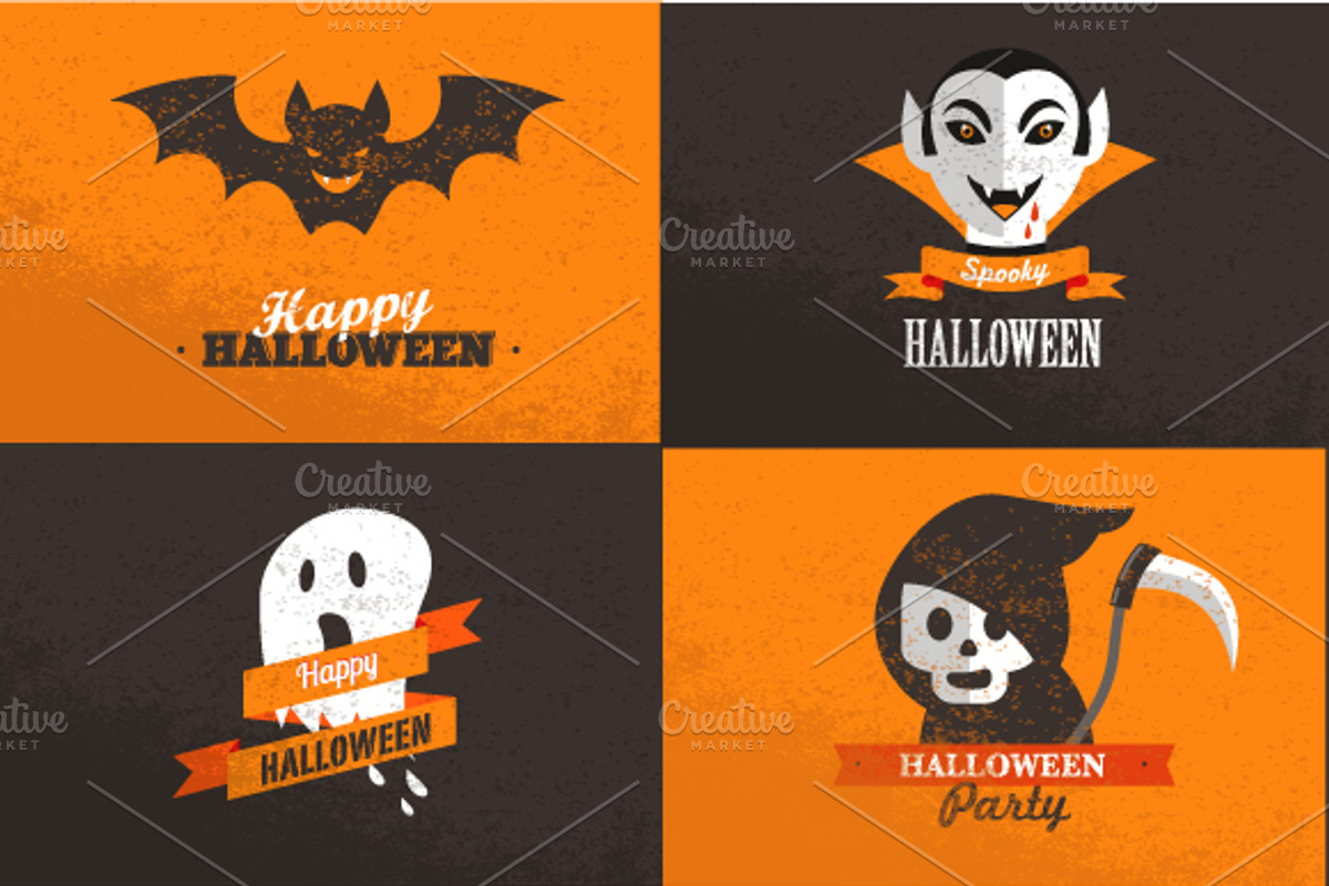 Halloween set of cards, an Illustration by Marish (Photo 1 of 5)