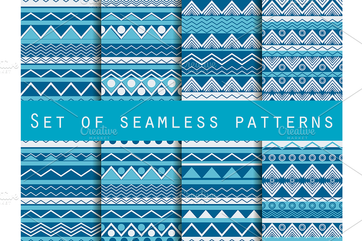Set of seamless ethnic patterns, a Pattern Graphic by Andy Vinnikov (Photo 1 of 2)