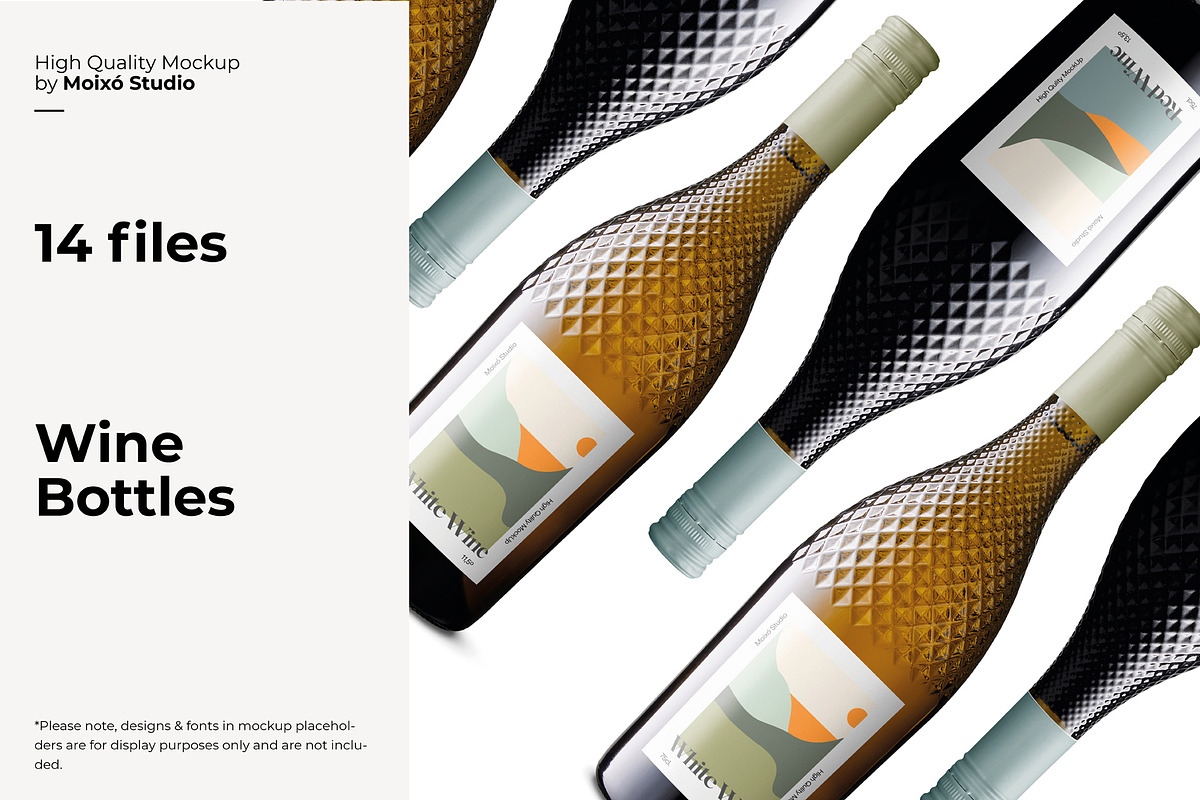 Wine Bottles Set, a Cups & Container Mockup by Moixo studio (Photo 1 of 7)