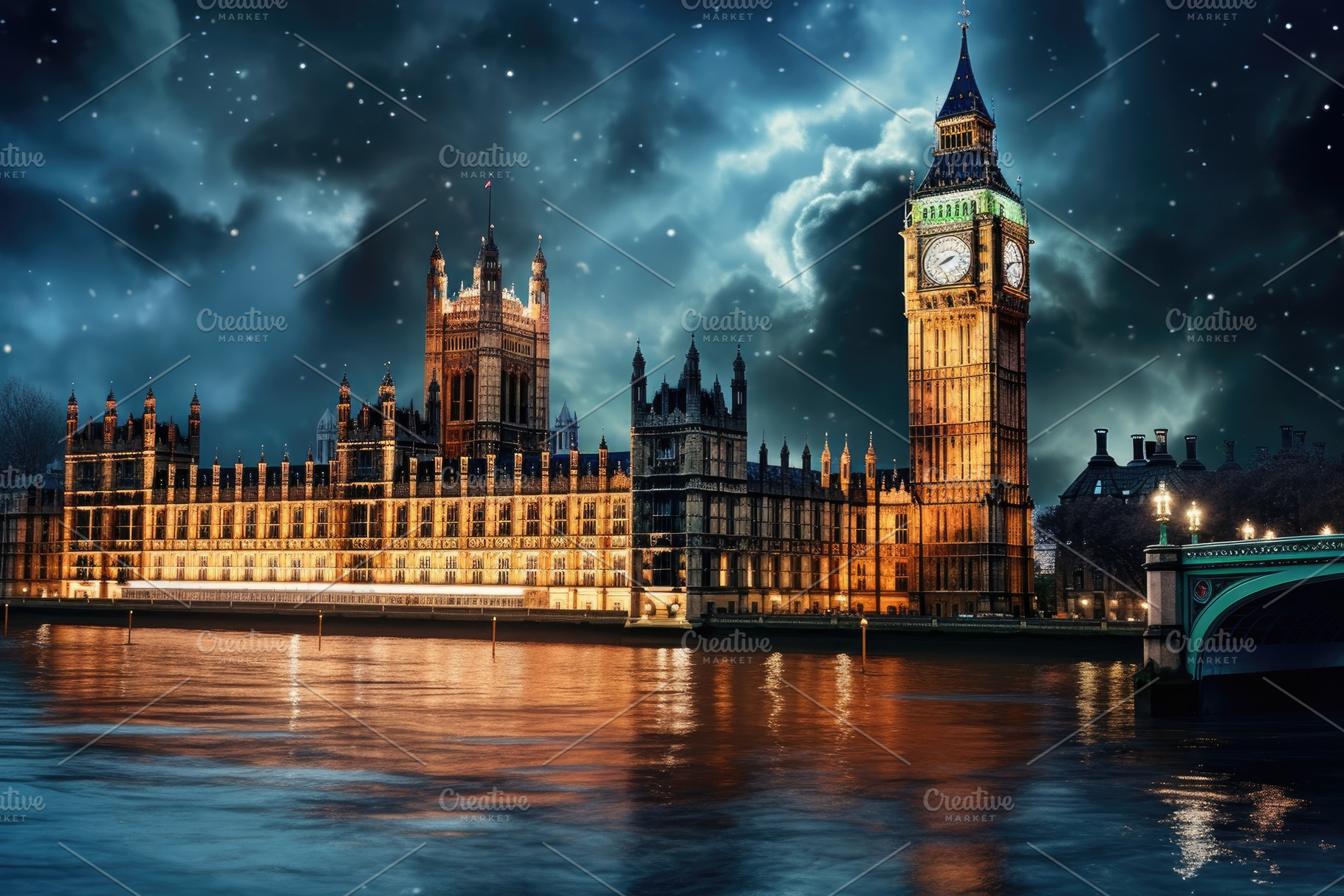 Big Ben and Houses of Parliament at, a Photo by Iftikhar Alam