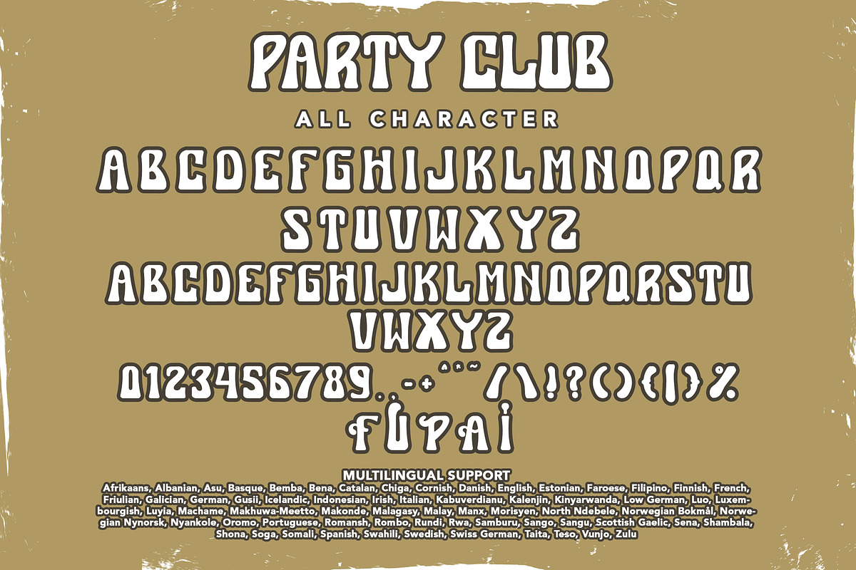 Party Club, a Handwritten Font by HATFSTUDIO (Photo 7 of 8)