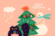 Cute Christmas collection, a Seasonal Illustration by MoleskoStudio (Thumbnail 6 of 30)