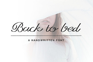 (25% OFF) Back to Bed Font