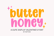 Butter Honey - Valentine's Font, a Handwritten Font by Keithzo (Thumbnail 1 of 8)