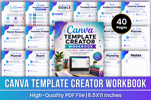 Canva Template Creator Workbook Kdp, a Stationery Template by Mustafiz