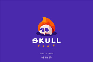 Skull Illustration Modern Logo