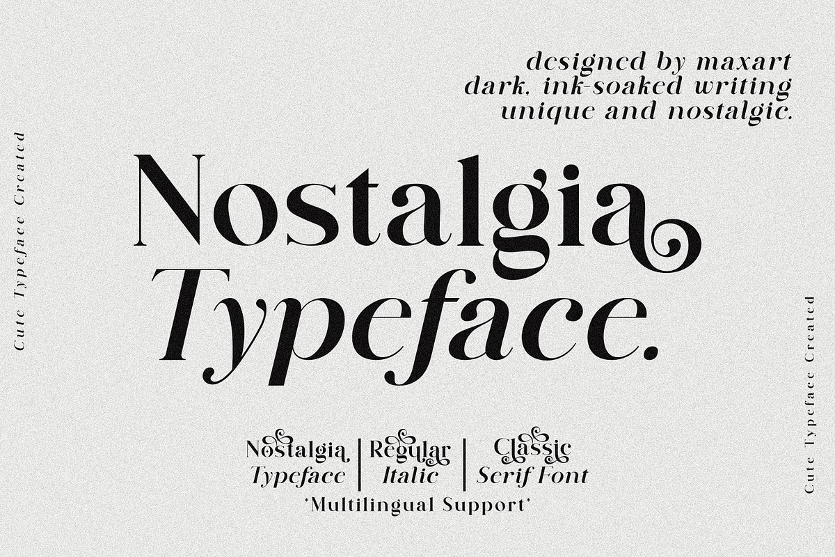 Nostalgia Typeface, a Serif Font by MaxArt Foundry (Photo 20 of 20)