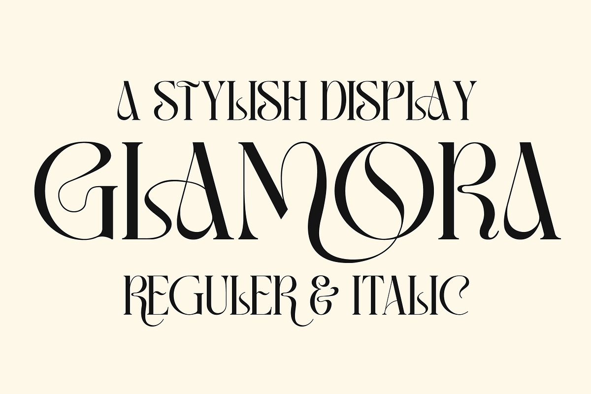 Glamora Stylish Display Font, a Serif Font by Storytype Studio (Photo 1 of 15)