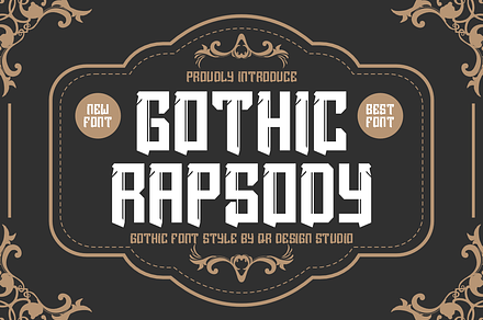 Gothic Rapsody - Blackletter Font, a Blackletter Font by QR Design Studio
