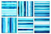 Cool Blue Ombre Stripes Patterns, a Texture Illustration by Dream Creation (Thumbnail 3 of 5)