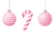 Watercolor Hot Pink Christmas Clipar, an Illustration by Designworld (Thumbnail 5 of 5)