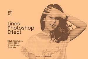 Lines Half Photo Effect Psd