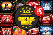 10 Christmas Party Flyer Bundle, a Flyer Template by StarPixles11 (Thumbnail 1 of 12)