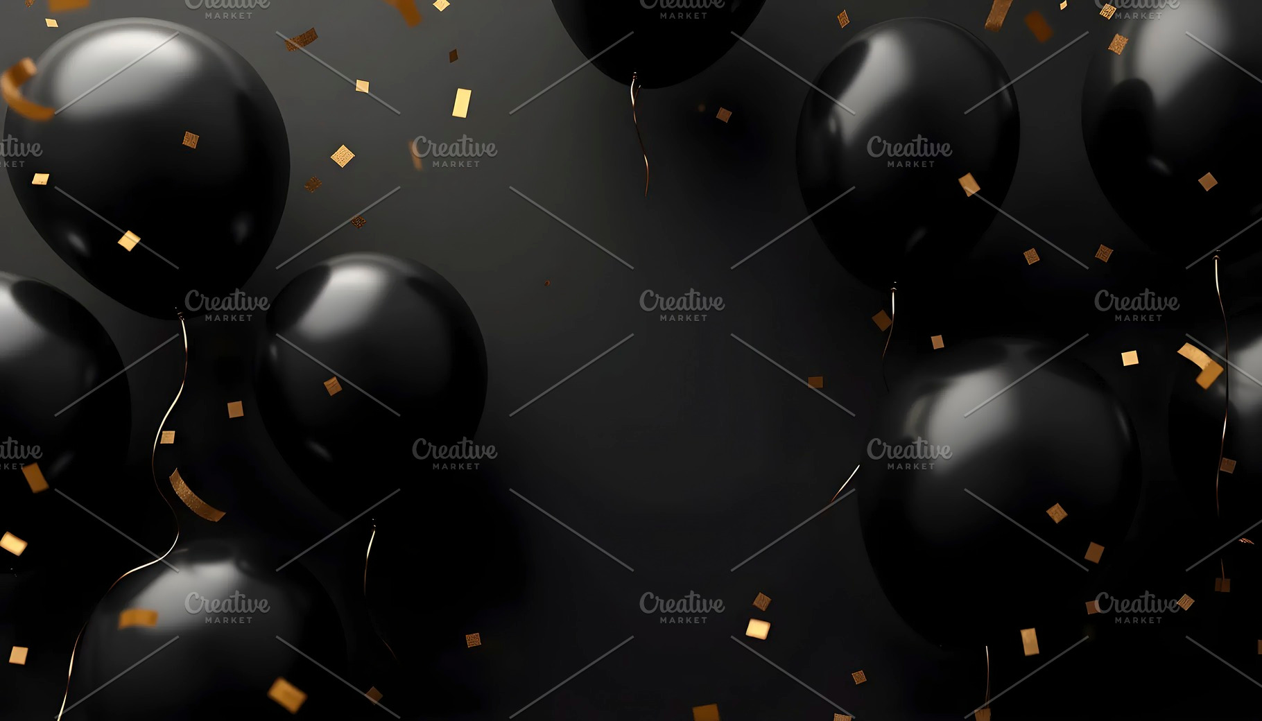 3D Realistic Black Happy Birthday Ba, a Photo by LOGOCREATIVE