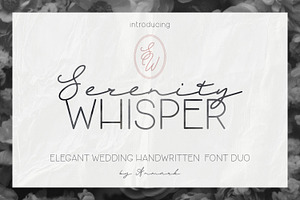 Serenity Whisper Elegant Font DUO, a Handwritten Font by AnMark