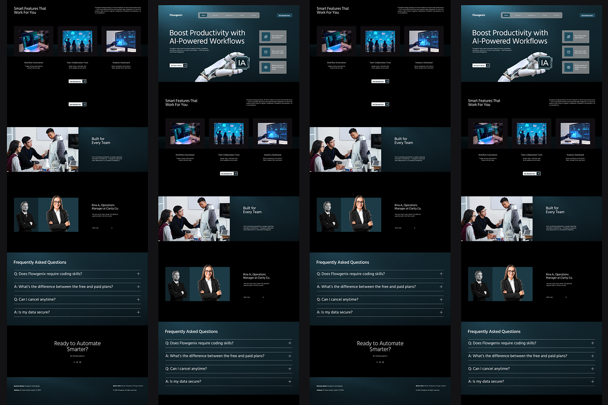Figma AI SaaS Productivity, a Landing Page Template by Musara (Photo 5 of 5)